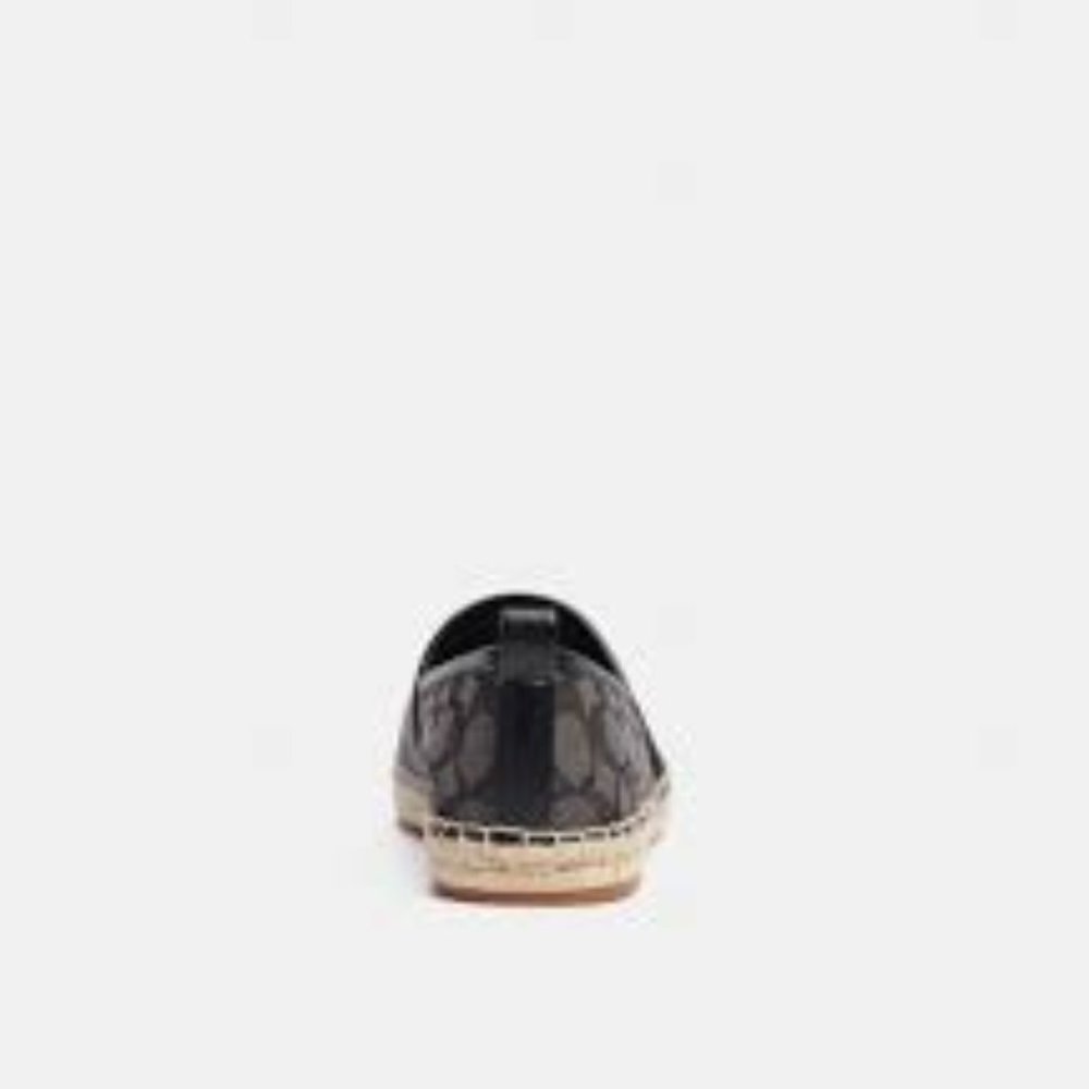 Coach Codi Espadrille Shoes In Signature Jacquard Black 11 - Picture 3 of 4